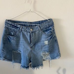 Medium Wash Denim Shorts